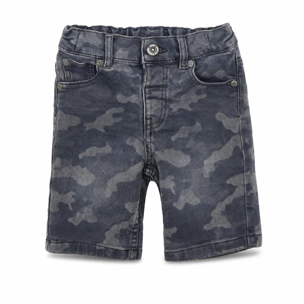 F&F Boys Grey Camouflage Denim Biker Shorts Size 2-3 Years