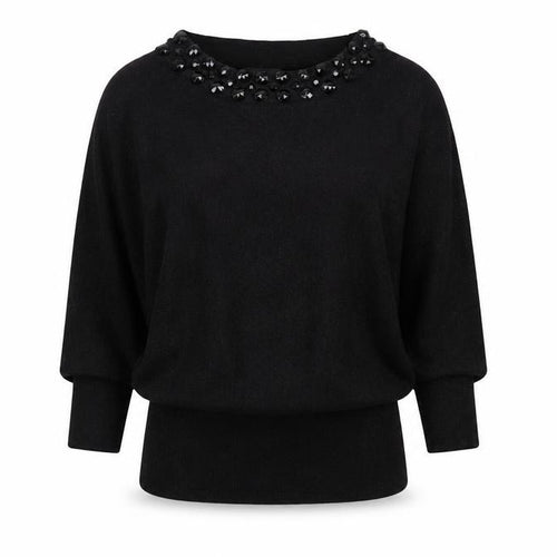 Wallis Womens Black   Pullover Jumper Size S  - cold shoudler
