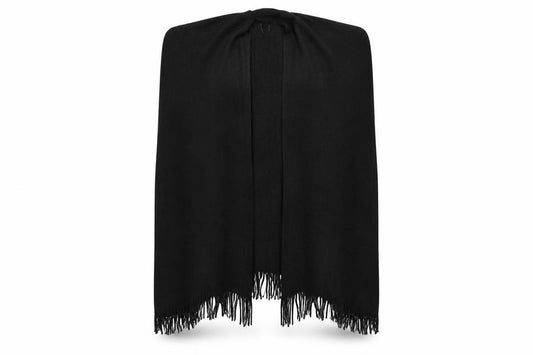 Front view of Preworn women’s black shawl/wrap
