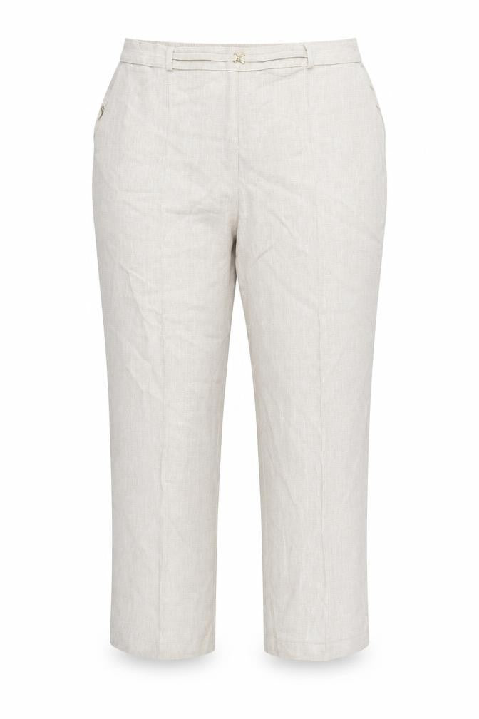 Marks and Spencer Womens Beige  Rayon Trousers  Size 16 L28 in