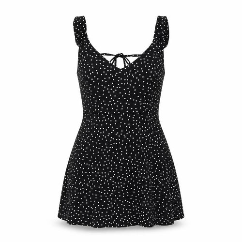 Preworn Womens Black Polka Dot Chiffon Camisole Blouse Size M