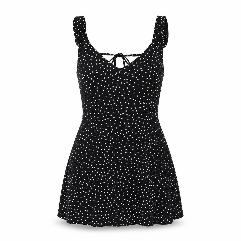 Preworn Womens Black Polka Dot Chiffon Camisole Blouse Size M
