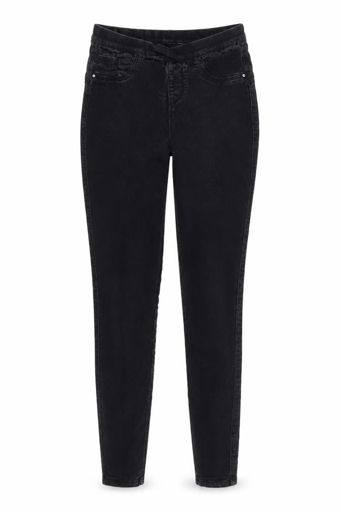 Denim & Co. Womens Black  Denim Jegging Jeans Size 8 L26 in