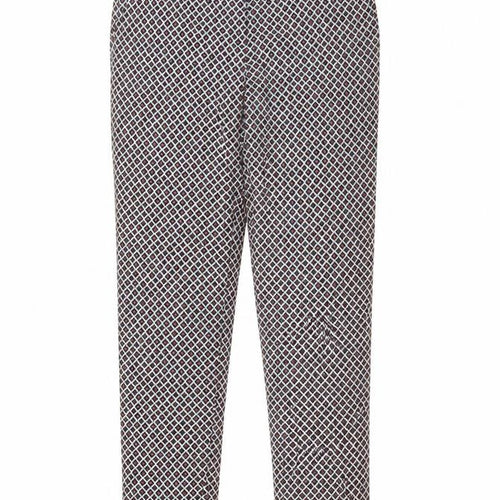 Reversed Womens Beige Floral  Trousers  Size 36 L27 in