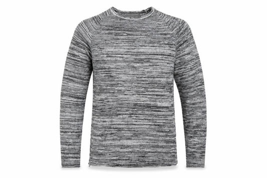 Front view of Primark men’s grey knit jumper, size S