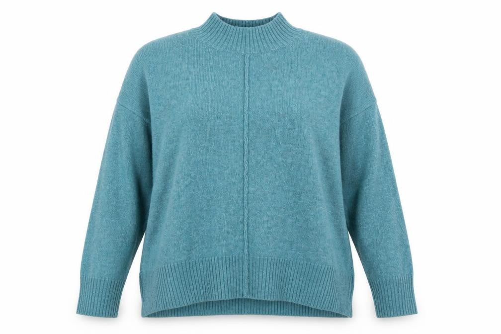 Front view of Micha Lounge women’s blue jumper, size L
