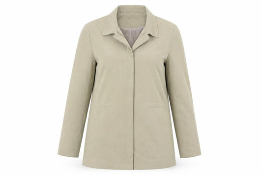 Front view of Katies women’s green jacket, size UK 12