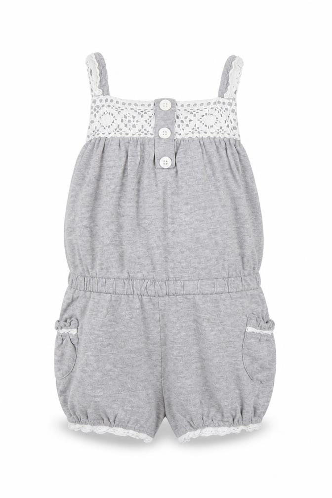 Preworn Girls Grey   Playsuit One-Piece Size 4 Years