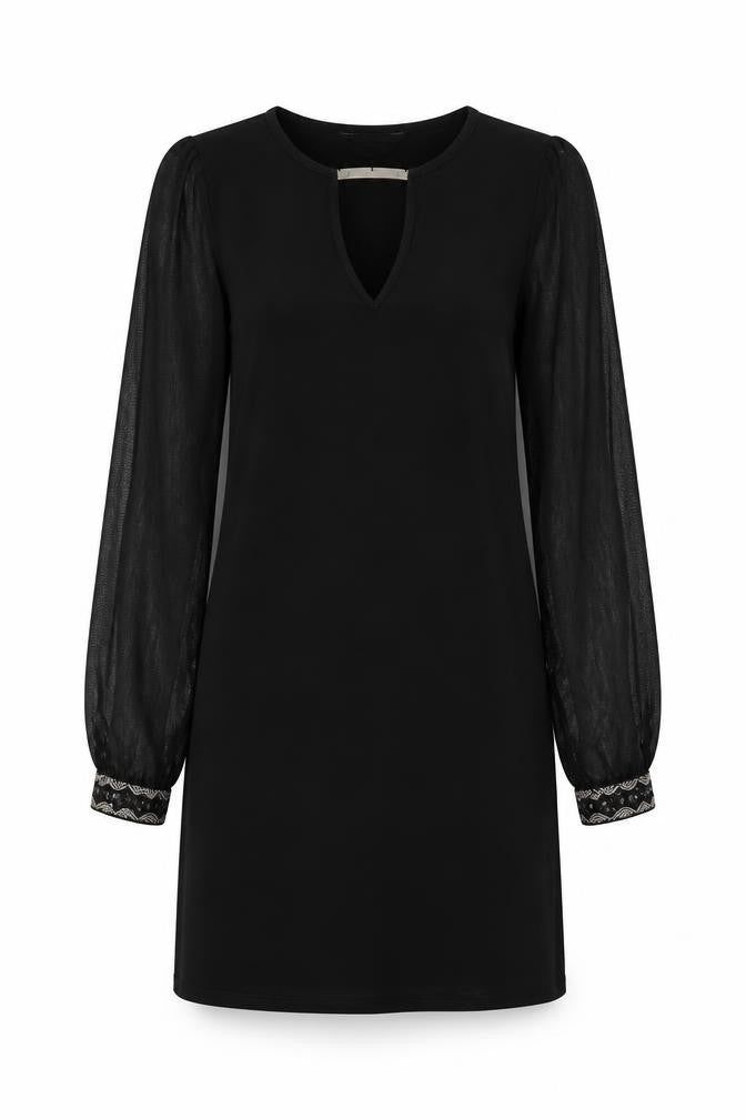 Front view of Dorothy Perkins women’s black a-line, size UK 8
