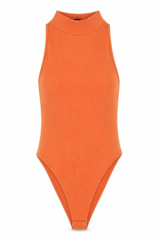 Newlook Womens Orange   Bodysuit One-Piece Size 6