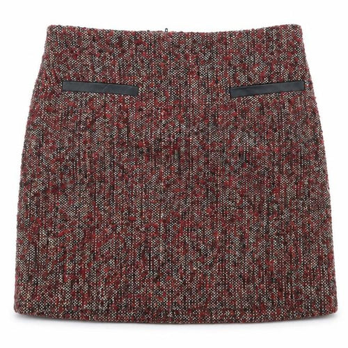 Preowrn Womens Red  Rayon A-Line Skirt Size 30 in
