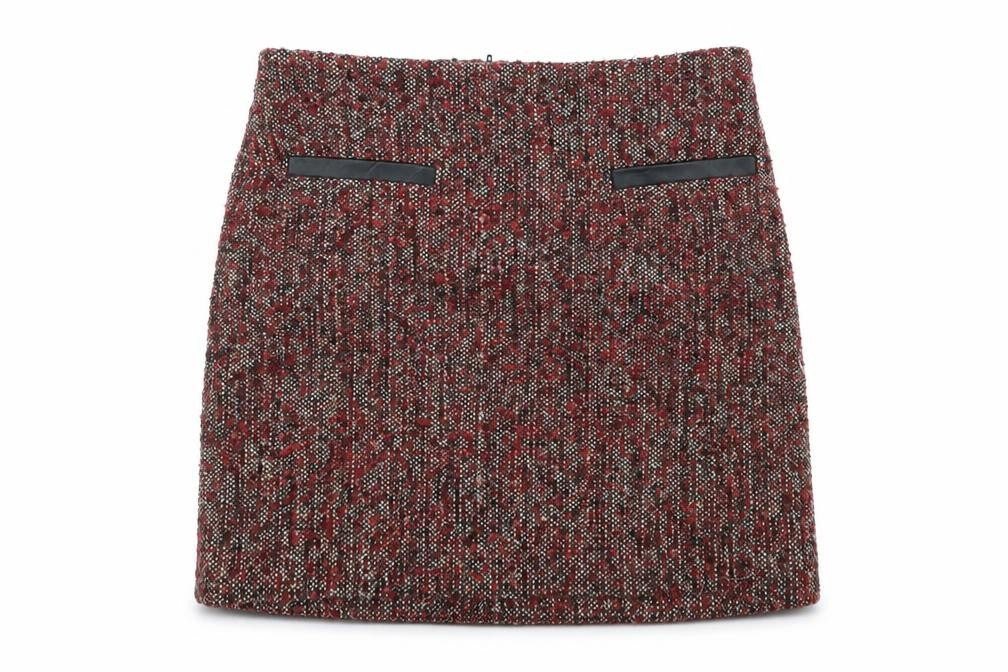 Preowrn Womens Red  Rayon A-Line Skirt Size 30 in