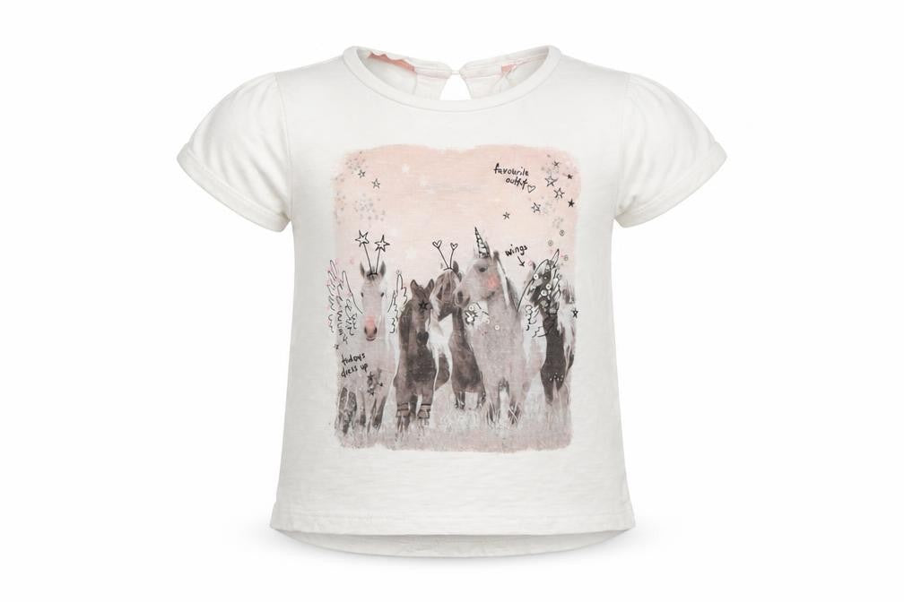 Front view of Next Baby White Basic T-Shirt, size 9-12, Months