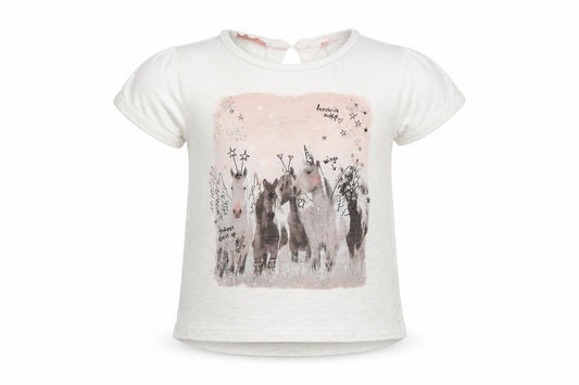 Front view of Next Baby White Basic T-Shirt, size 9-12, Months