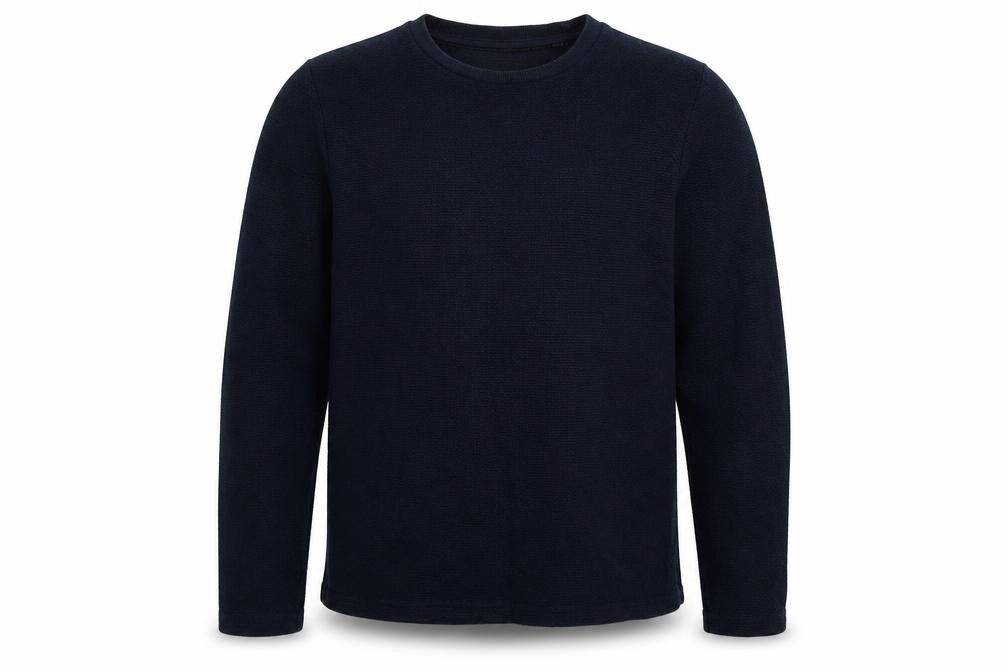Front view of Next boys’ blue pullover sweatshirt, size 11, years