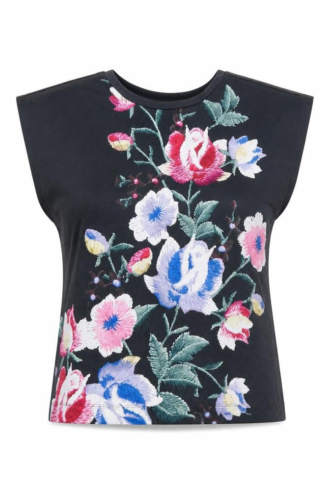 Nutmeg Womens Multicoloured Floral Basic T-Shirt Size 8