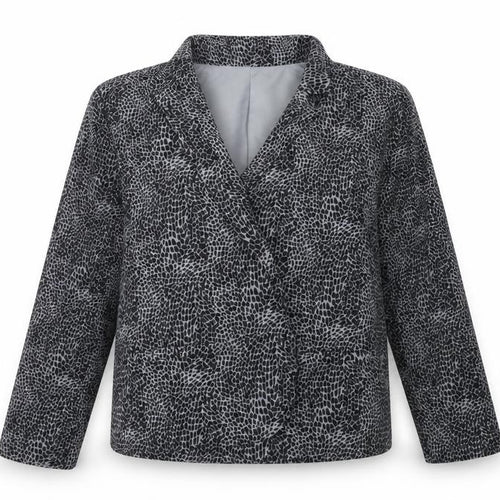 George Womens Black Animal Print  Jacket  Size 14