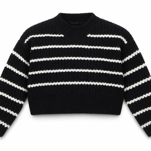 New Look Girls Beige Striped Knit Pullover Jumper Size 9 Years