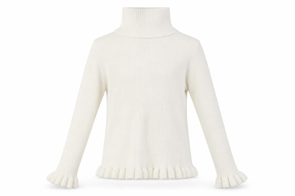 Front view of i love girlswear girls’ white jumper, size 9, years