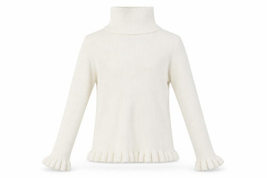 Front view of i love girlswear girls’ white jumper, size 9, years