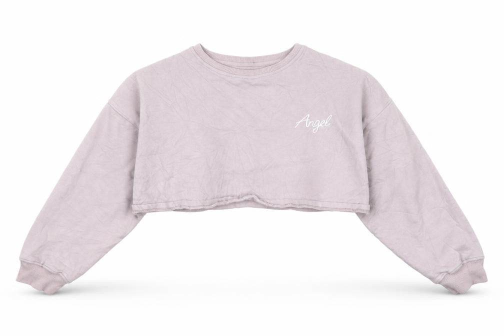 Motel Womens Purple   Pullover Sweatshirt Size S  - angel cropped