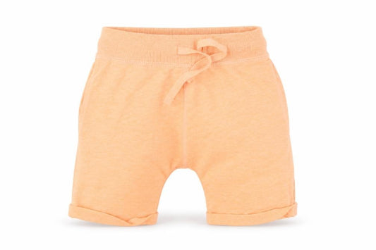 Front view of Next boys’ orange jersey sweat shorts, size 2-3, years
