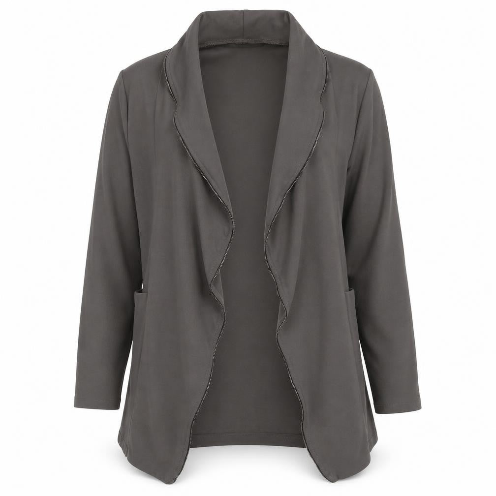 Front view of Preworn women’s brown jacket, size UK 8
