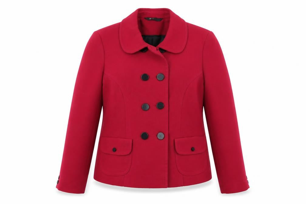 Front view of BHS women’s pink jacket, size UK 14