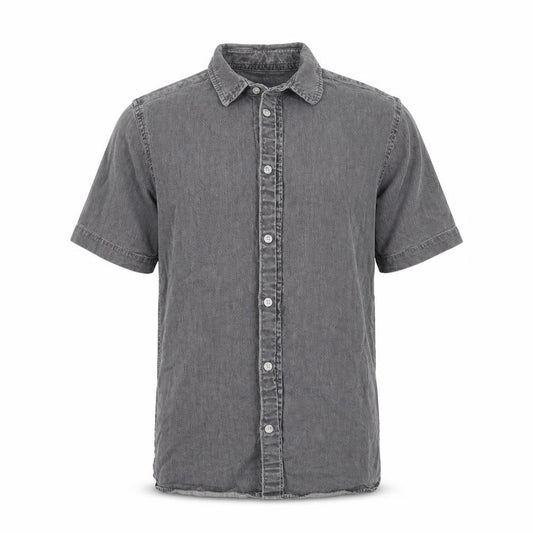 Front view of Topman men’s gold button-up, size S