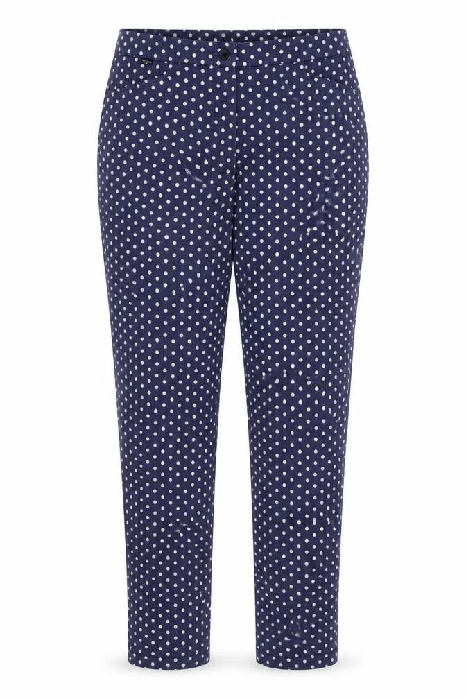 miko Womens Blue Polka Dot  Trousers  Size 32 in L26 in