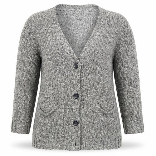 Divided Womens Grey  Knit Cardigan Jumper Size 12