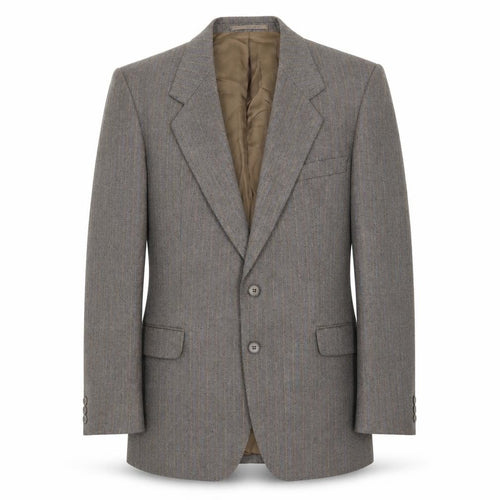 Campbell Brown Mens Brown Striped  Jacket Suit Jacket Size 42