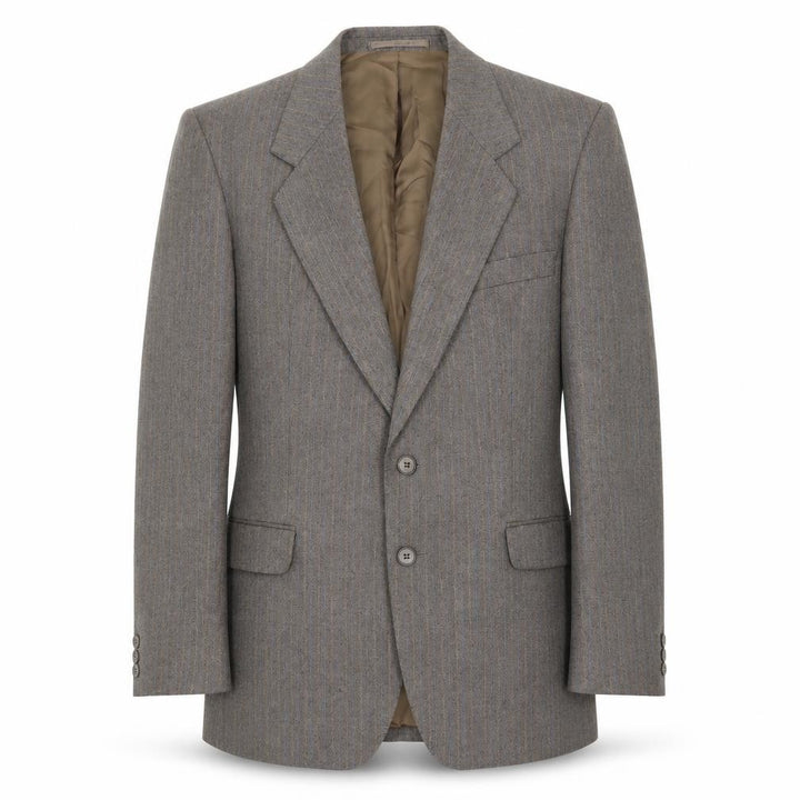 Campbell Brown Mens Brown Striped Jacket Suit Jacket Size 42