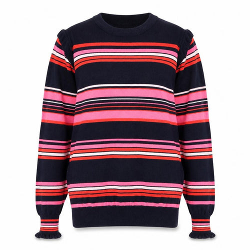 Oasis Womens Blue Striped  Pullover Jumper Size S