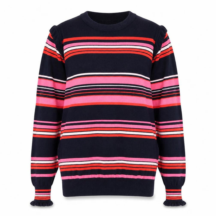 Oasis Womens Blue Striped Pullover Jumper Size S