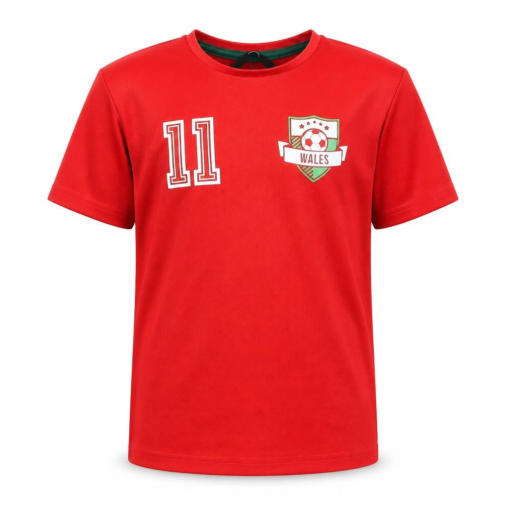 Front view of George boys’ red pullover t-shirt, size 7-8, years