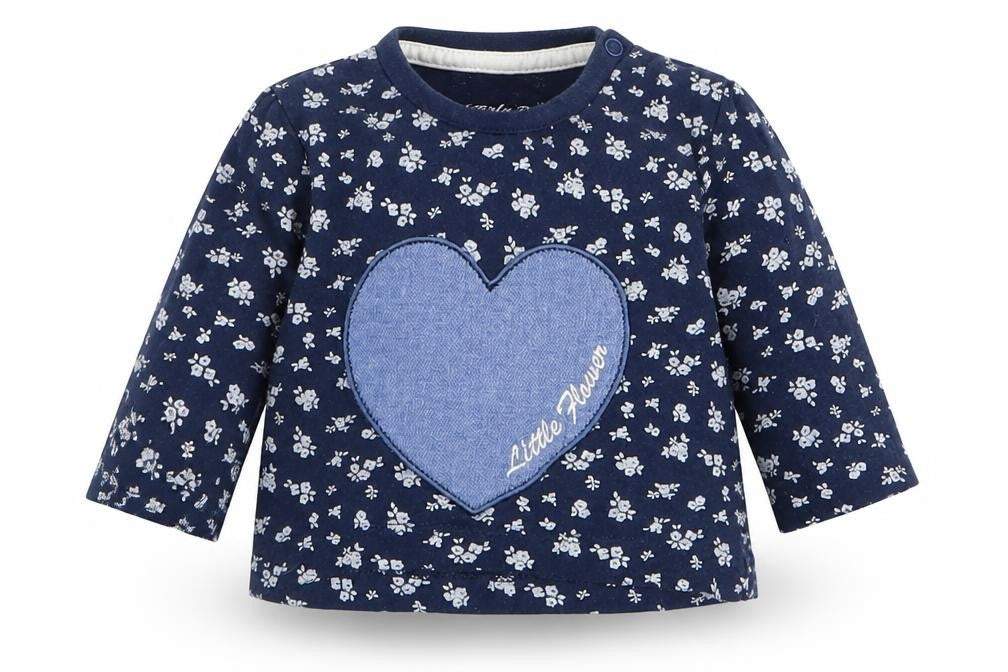 Early Days Girls Blue Floral  Basic T-Shirt Size Newborn