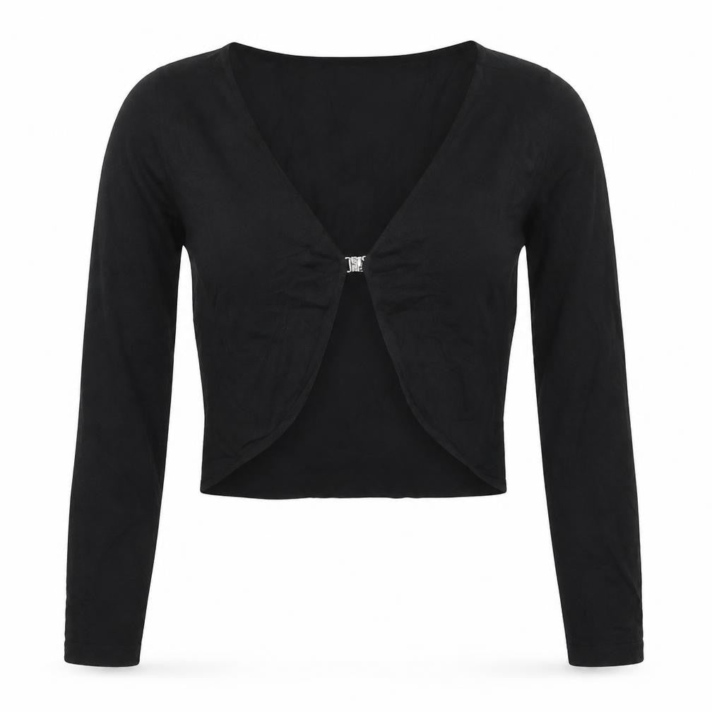 Front view of Mexx women’s black cardigan jumper, size L