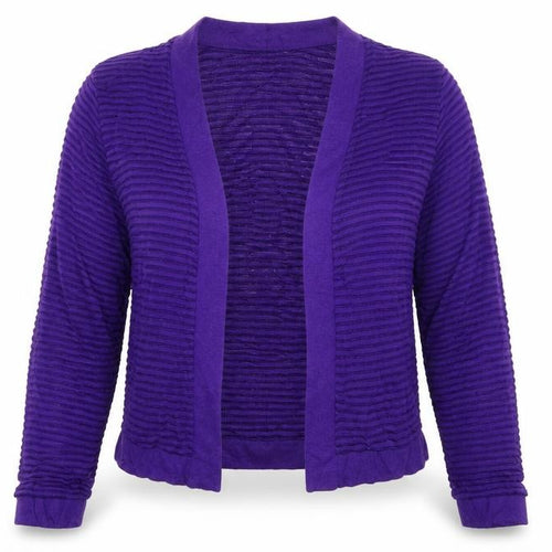 Bonmarché Womens Purple Striped  Cardigan Jumper Size S