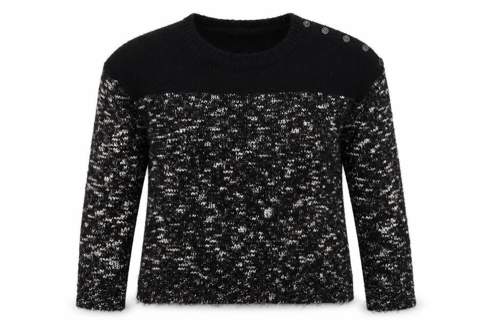 Front view of Dorothy Perkins women’s black jumper, size UK 6