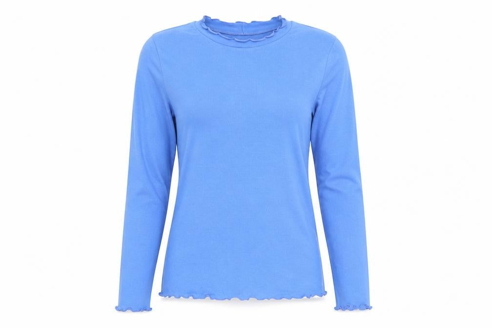 Front view of Stradavarius women’s blue jumper, size L