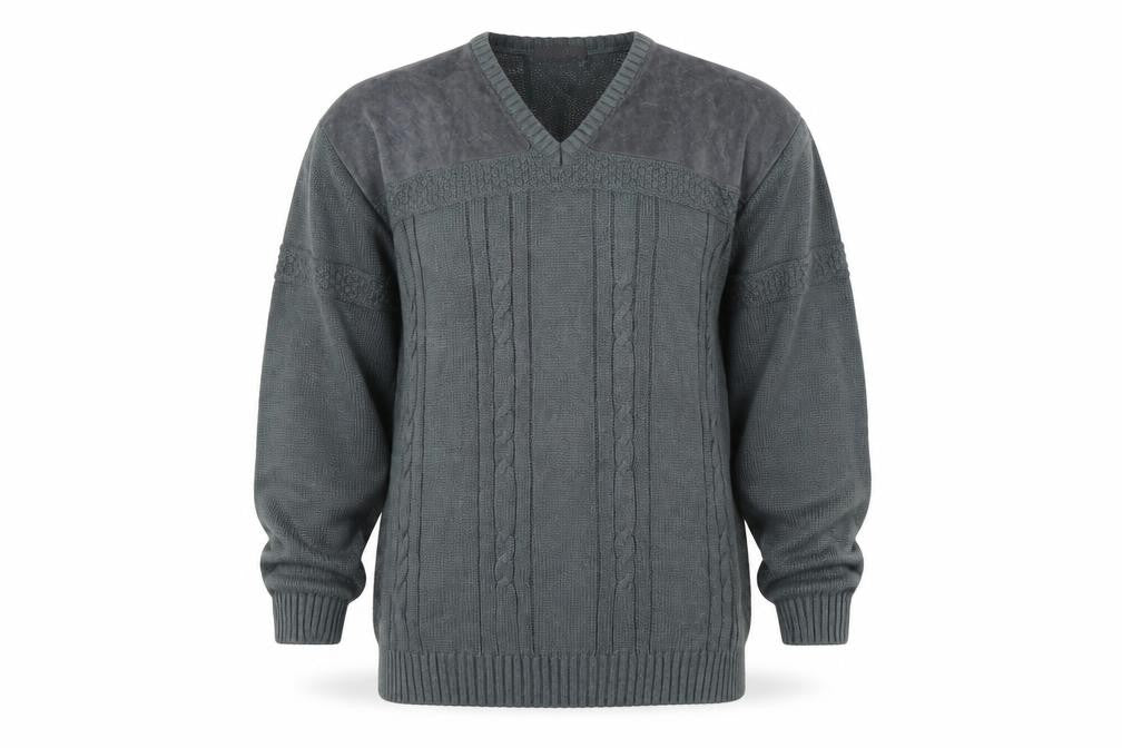 Front view of BHS men’s grey jumper, size L