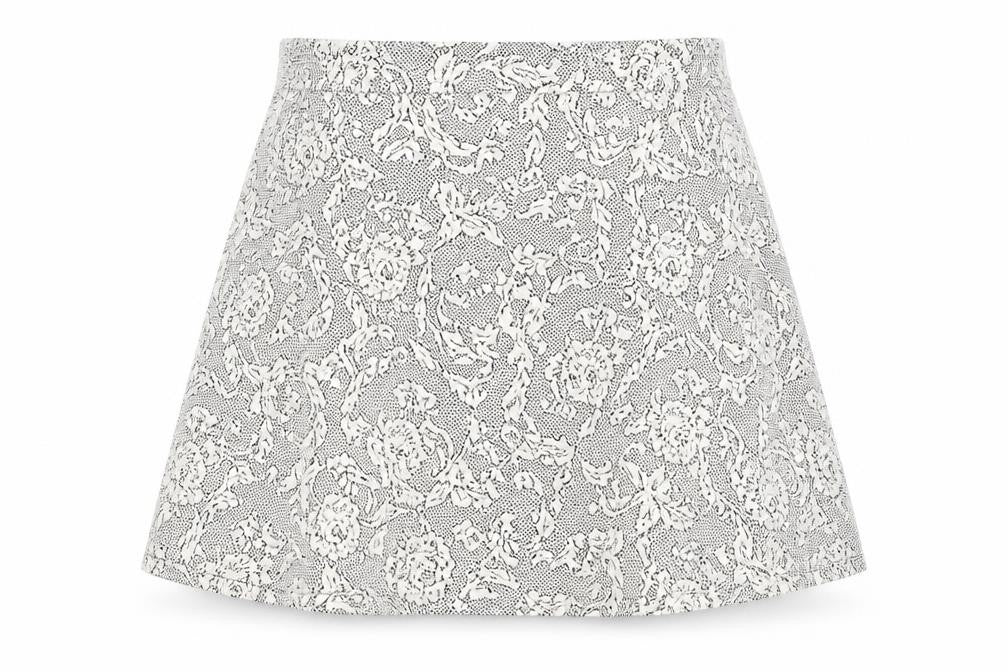 Miss Selfridge  Womens Ivory Floral  A-Line Skirt Size 8