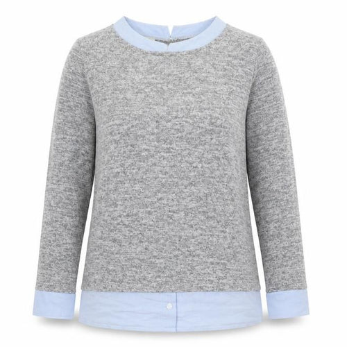 Bellambia Womens Grey  Knit Pullover Jumper Size M