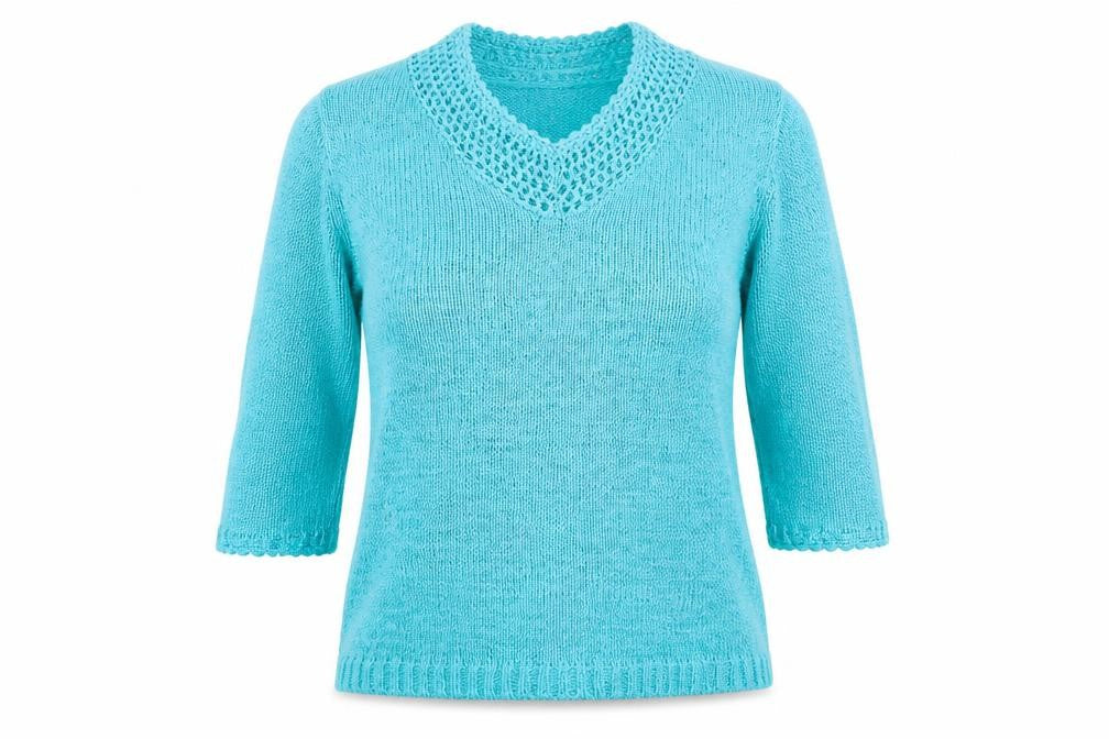 Front view of Paramour women’s green knit jumper, size L
