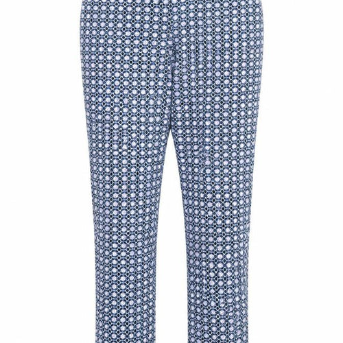 Topshop Womens Blue Geometric  Trousers  Size 10 L27 in