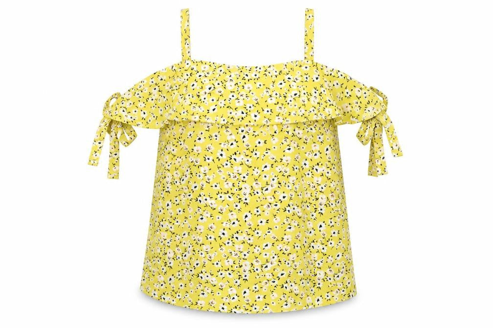 Front view of Bonmarché women’s white floral basic blouse, size UK 10