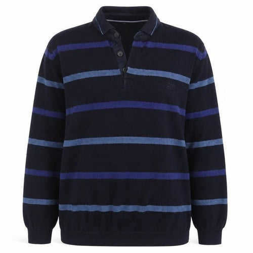 Atlantic Bay Womens Blue Striped  Pullover Jumper Size XL