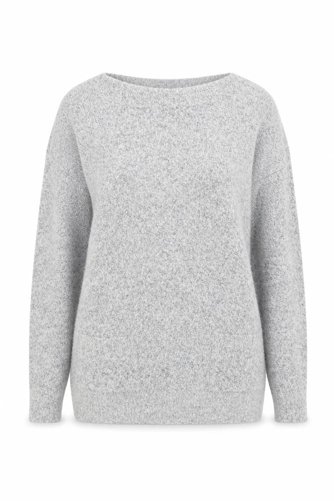 Front view of M&Co women’s grey basic t-shirt, size UK 8