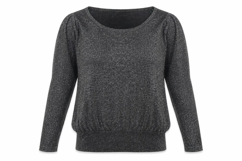 Front view of George women’s silver jumper, size UK 14